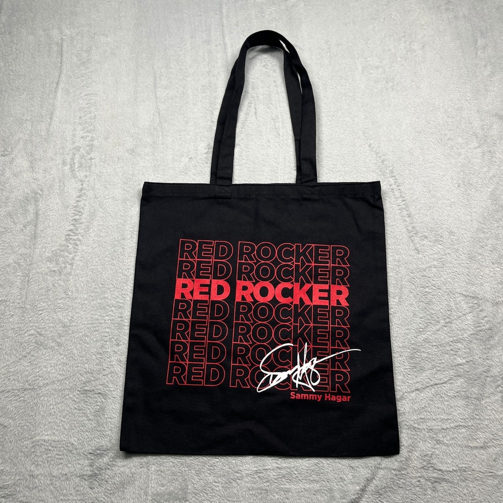 Sammy Hagar Tote Bag Black Red Rocker Signature Graphic Canvas Limited Edition